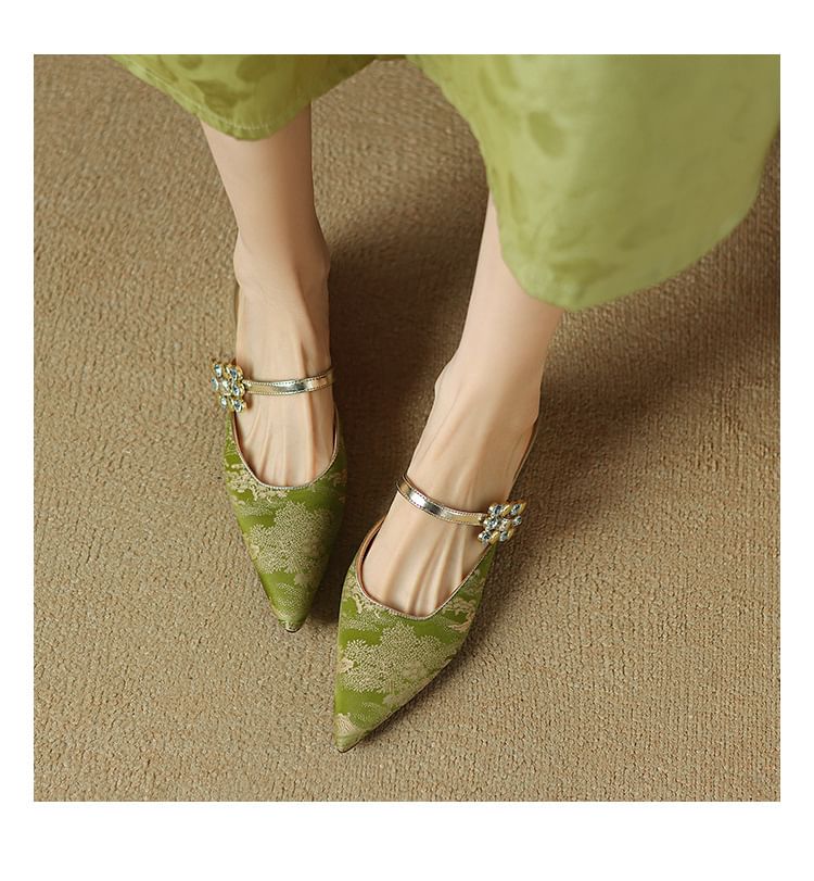 Mules Low Heel Pointed