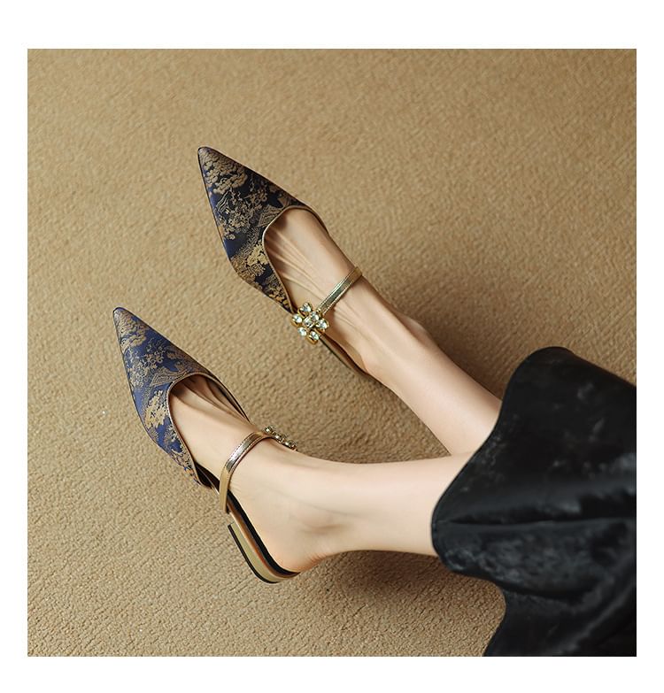 Mules Low Heel Pointed