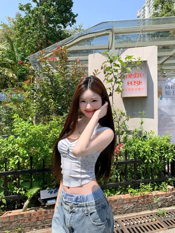 Top Floral Panel Print V-Neck Camisole Bow