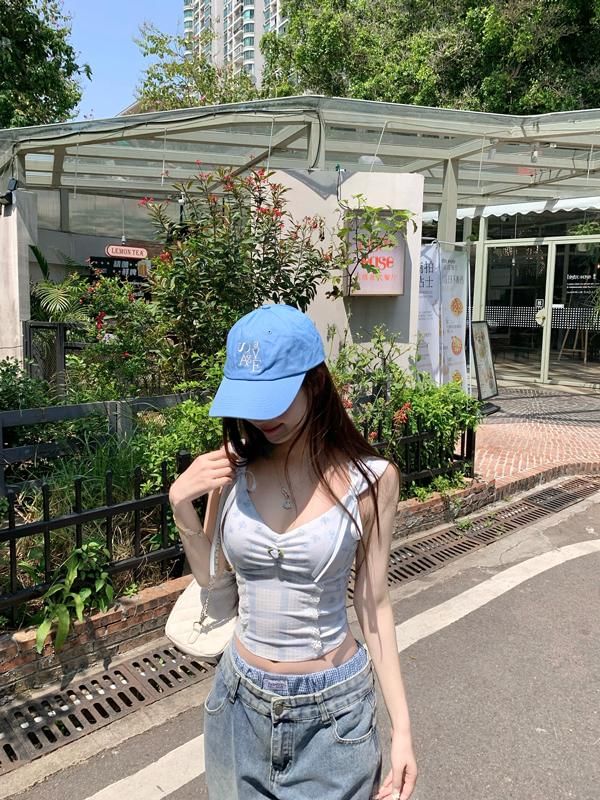 Top Floral Panel Print V-Neck Camisole Bow