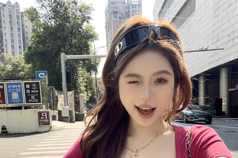 Tee Sleeve Henley Plain Short