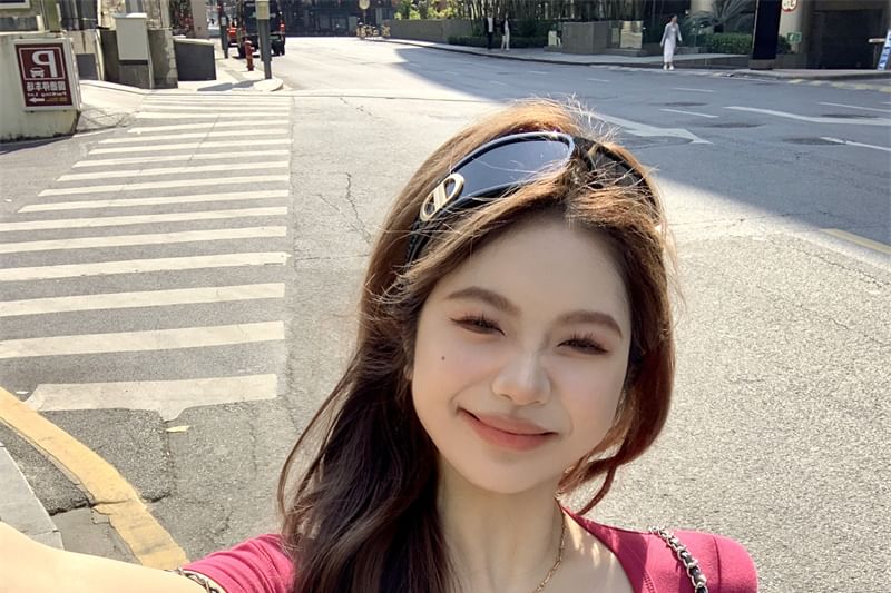 Tee Sleeve Henley Plain Short