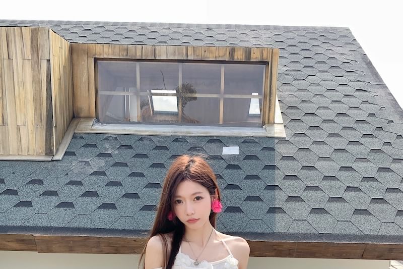 High Skirt Long-Sleeve Plain Rise Maxi Two-Piece A-Line Mock Top /