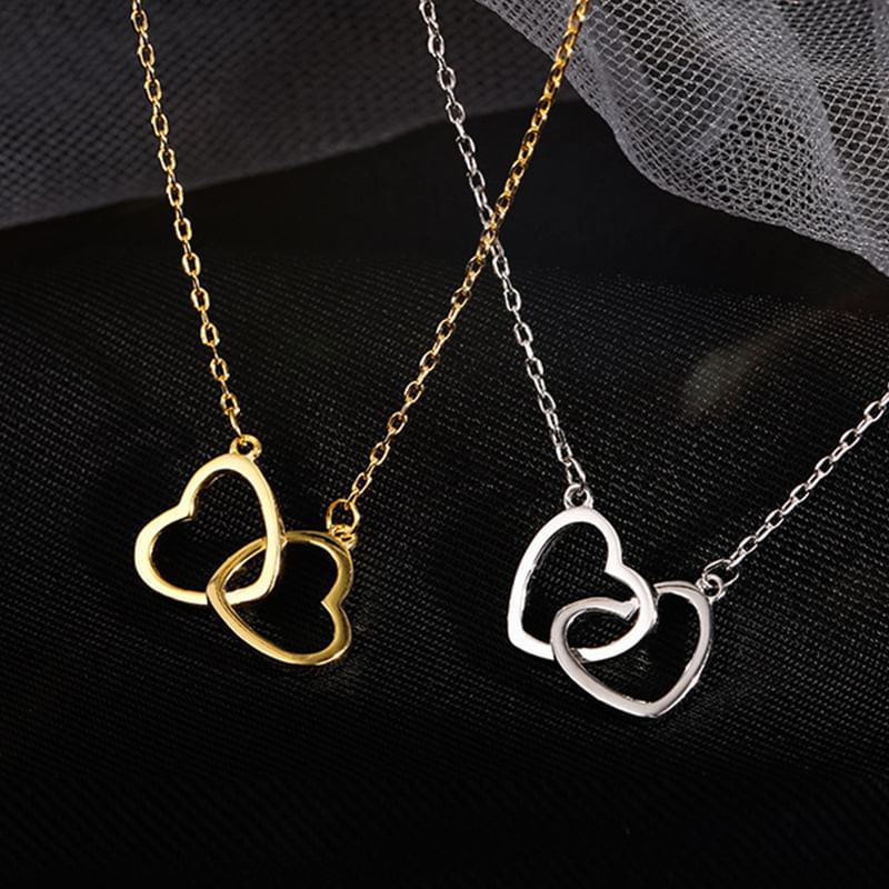 Pendant Heart Necklace Interlocking