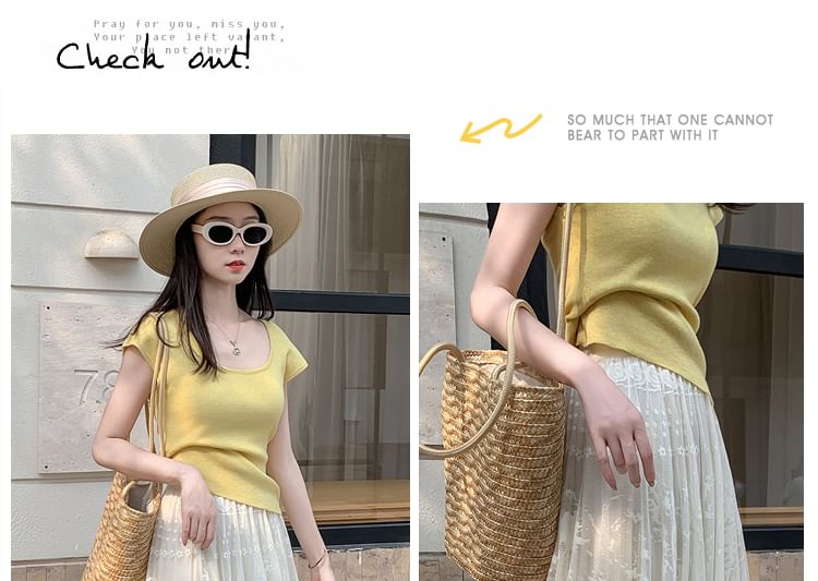 Lace Midi Skirt A-Line High Waist