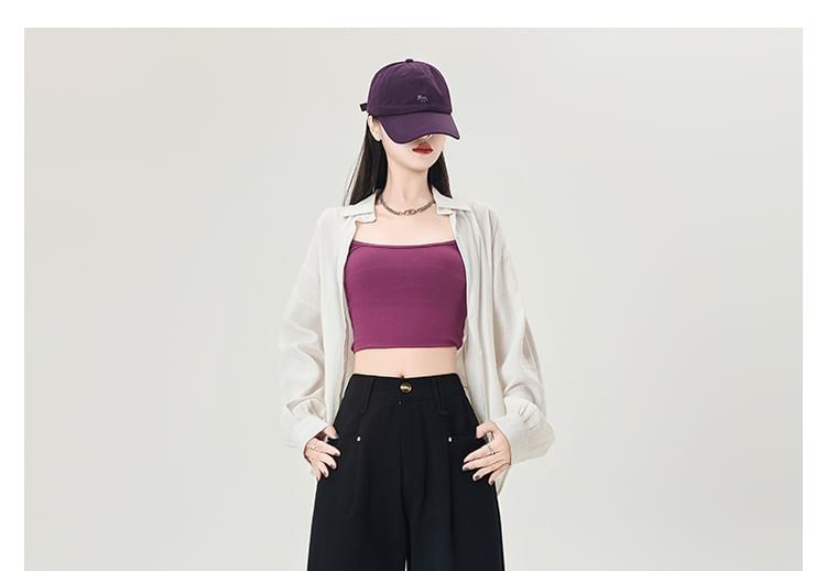 Plain Dress Pants Leg Waist High Wide