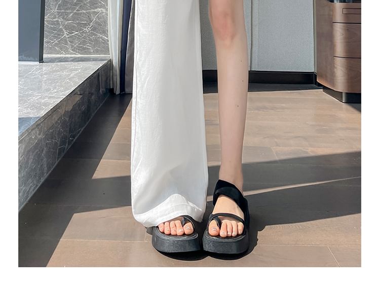 (Various Pants Leg Designs) Wide Drawstring Plain Waist