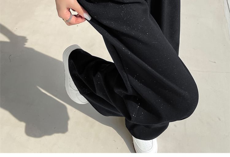 Slacks (Various Glitter High Panel Rise Leg Designs) Wide Lace