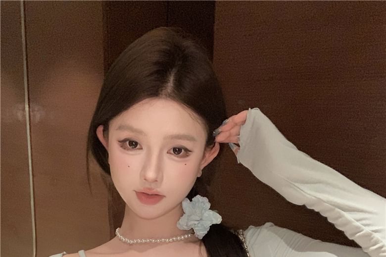 Edge Lettuce Plain Camisole Trim / Top Jacket Bow Lace Light