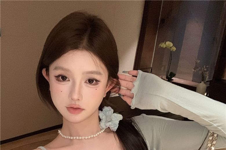 Edge Lettuce Plain Camisole Trim / Top Jacket Bow Lace Light