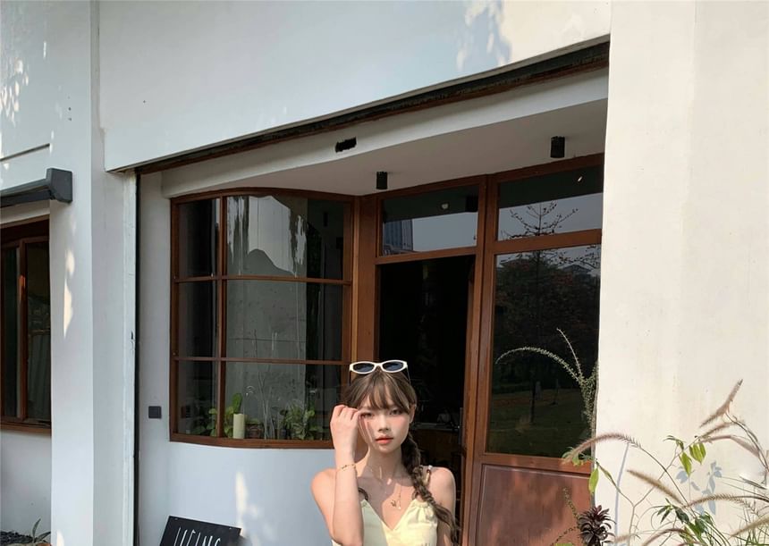 Ruched Pants Waist Leg Plain Mid Wide