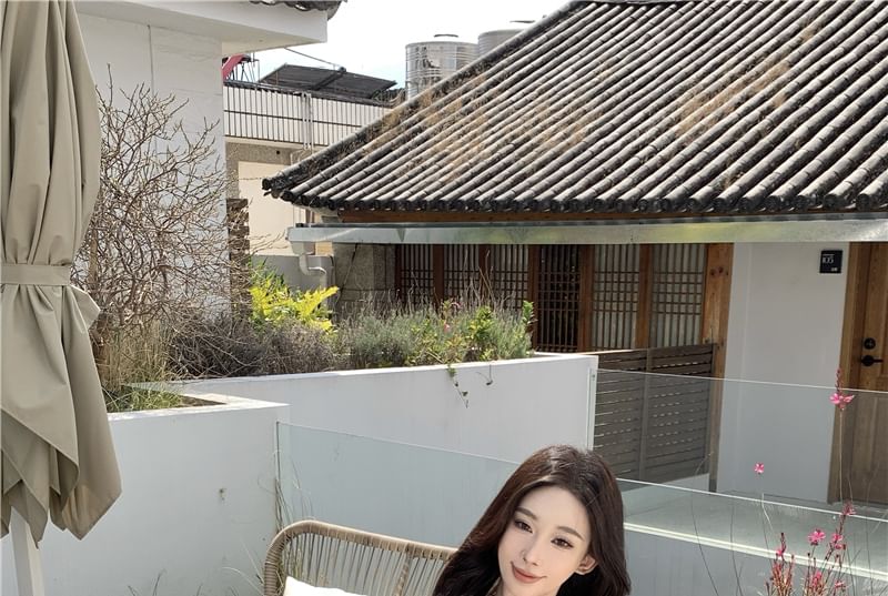 Sheer Zip Embroidered Jacket Flower