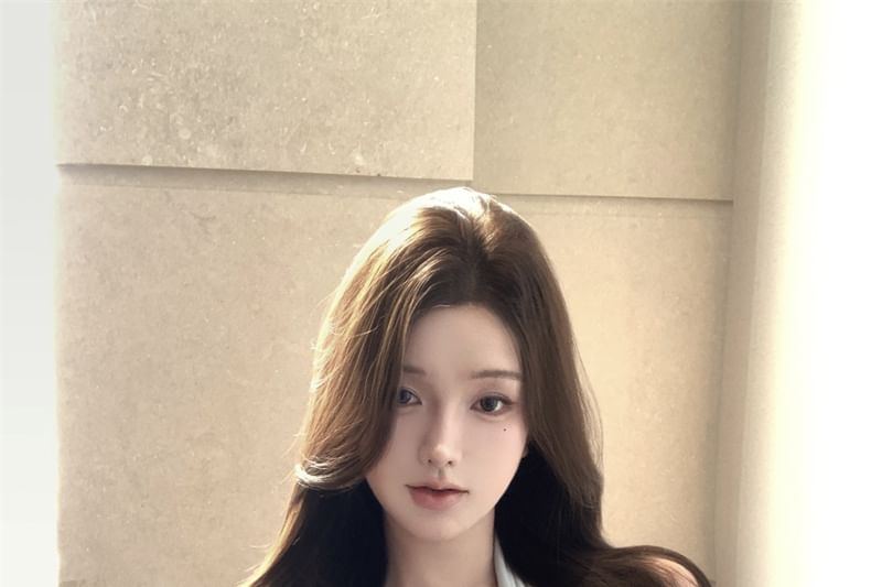 Top Plain Tie-Neck Tank