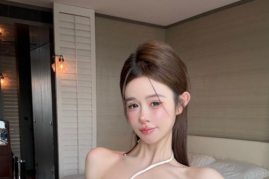 Top Plain Asymmetrical Halter