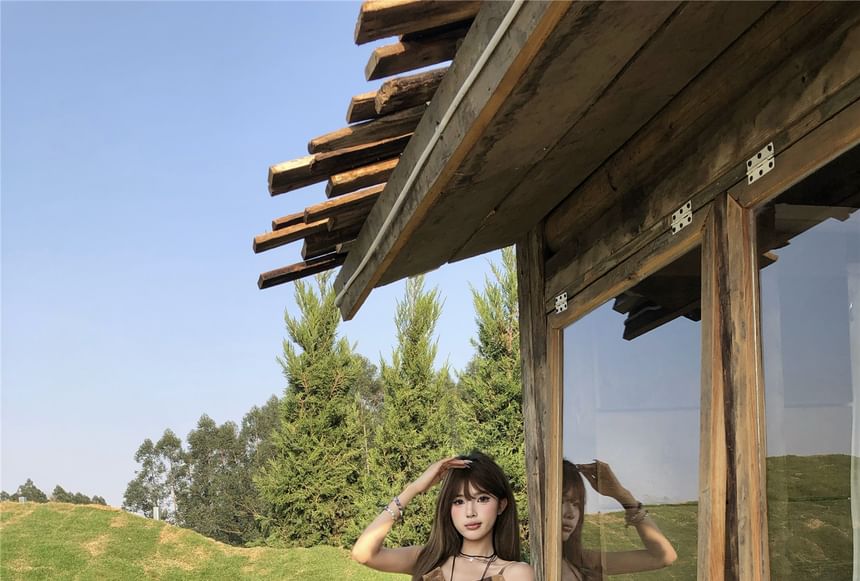 Top Asymmetrical Ruffled Printed Camisole