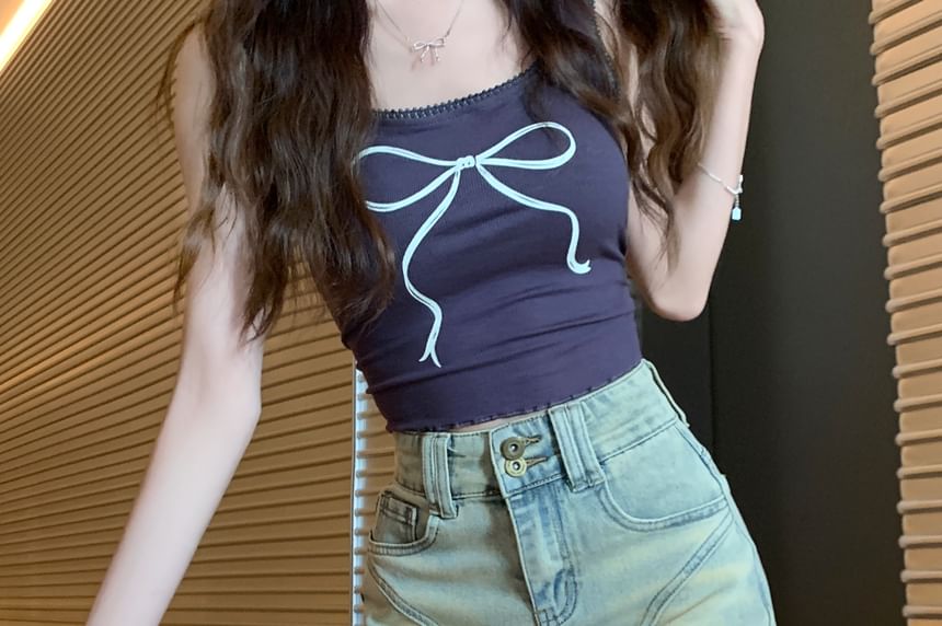 Denim High Washed Shorts Waist