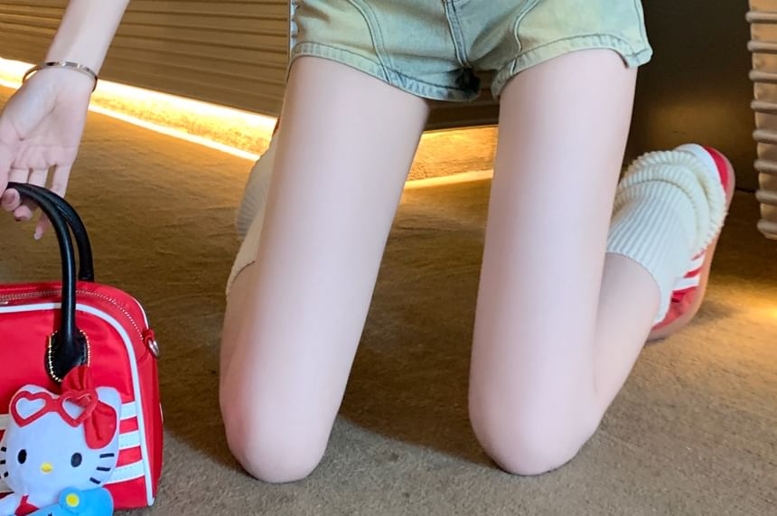 Denim High Washed Shorts Waist