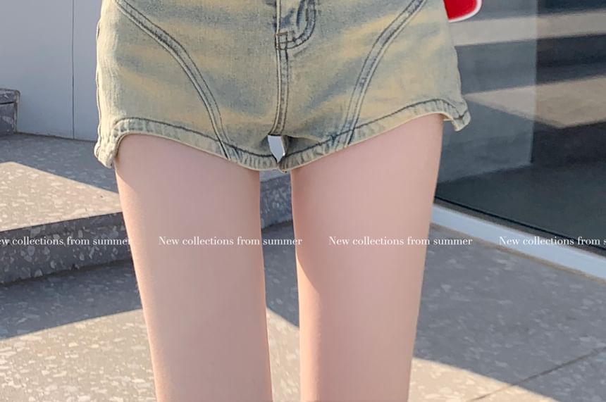 Denim High Washed Shorts Waist