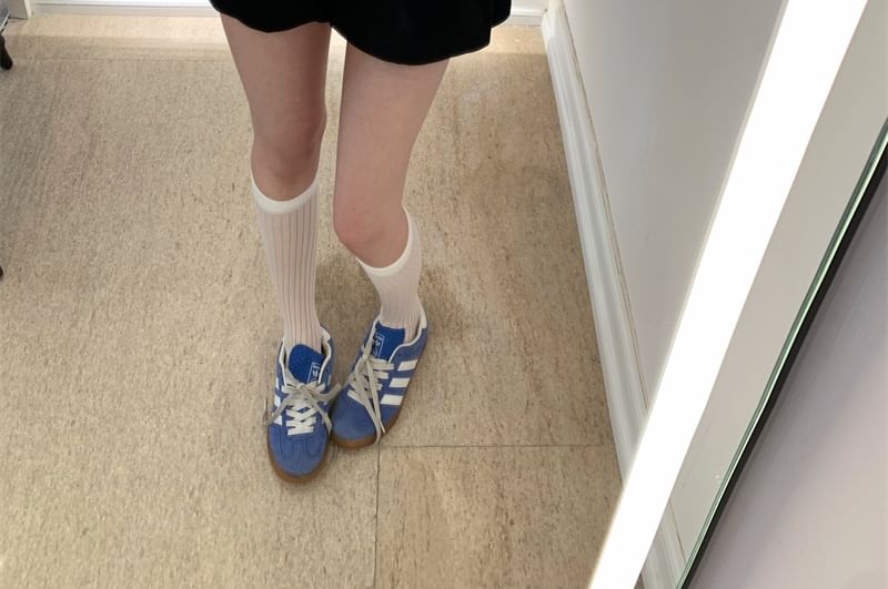 Crop Long-Sleeve Top Round Panel Neck Mesh Dotted