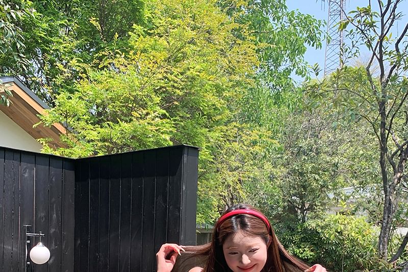 Button-Up Shirt Striped Halter-Neck Shirred