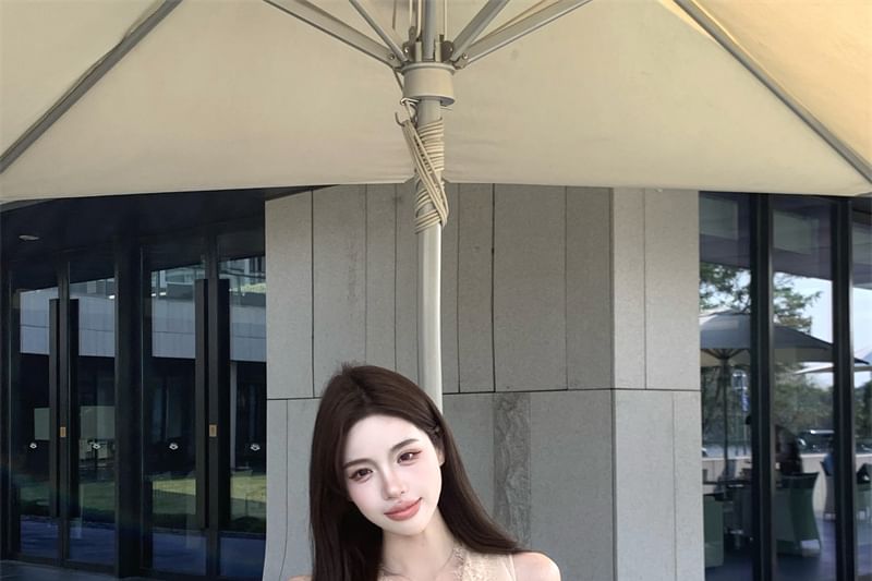 Top Wrap Lace V-Neck Sleeveless