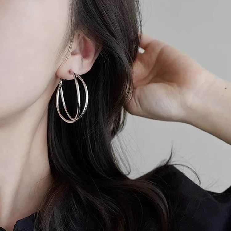 Hoop Layered Earring Clip-On /