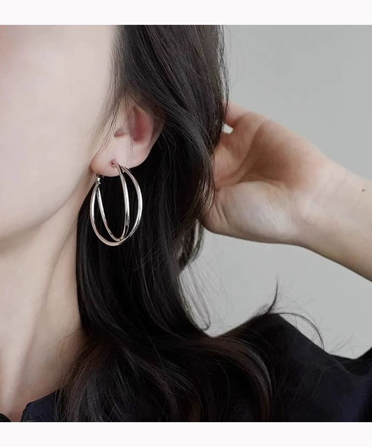 Hoop Layered Earring Clip-On /