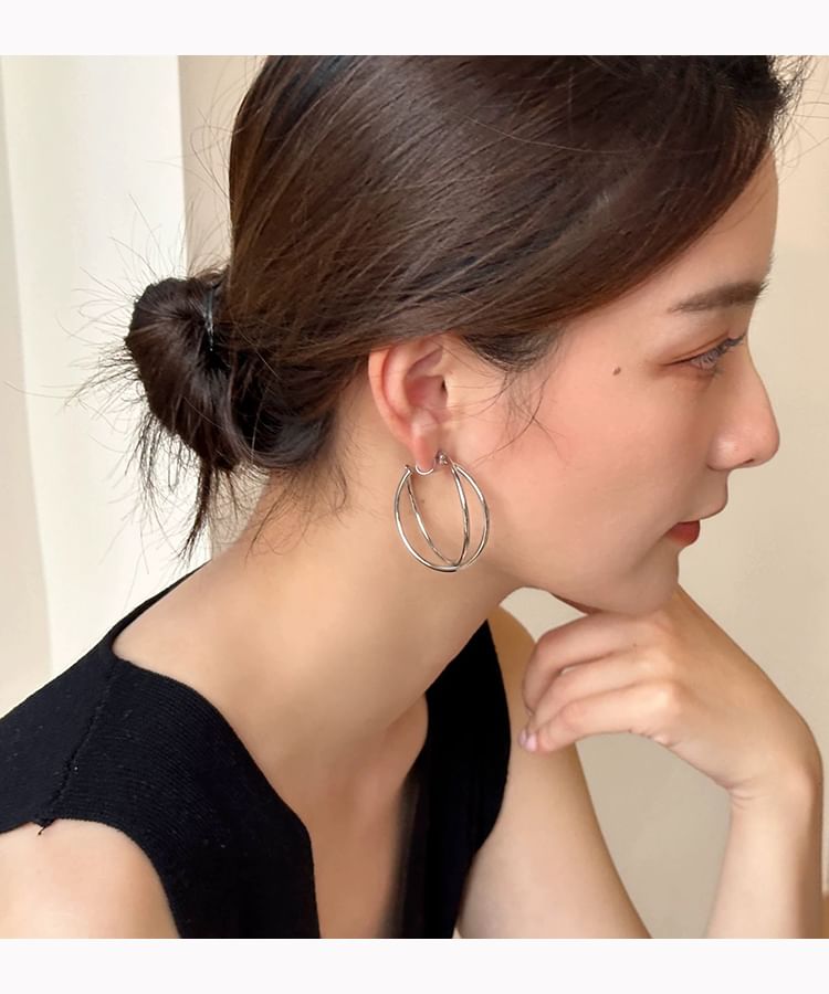 Hoop Layered Earring Clip-On /