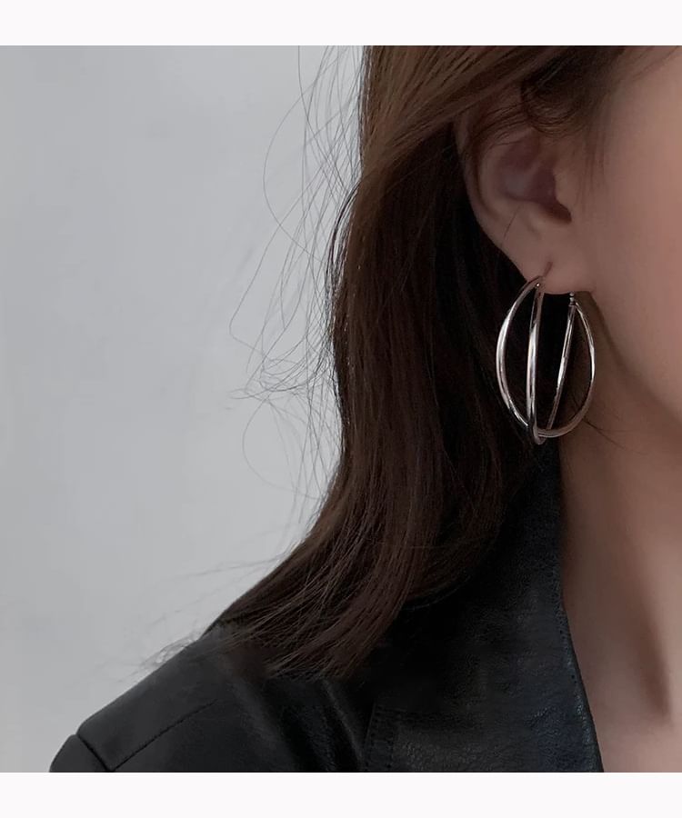 Hoop Layered Earring Clip-On /