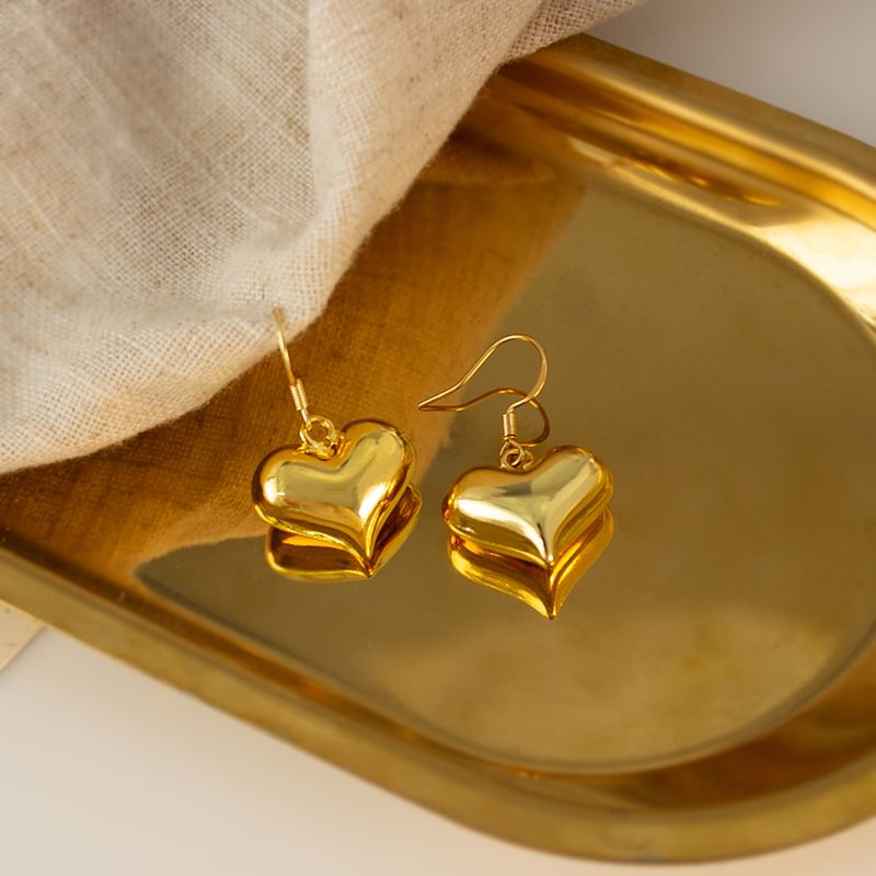 Drop Heart Clip-On Earring /