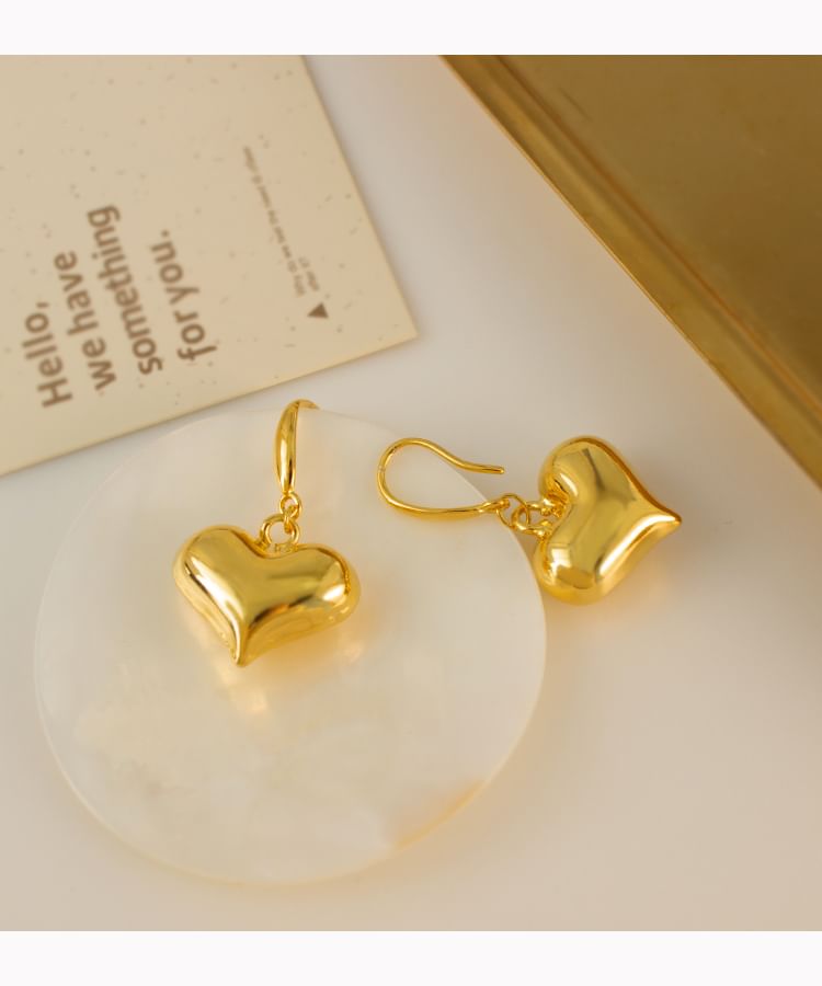 Drop Heart Clip-On Earring /