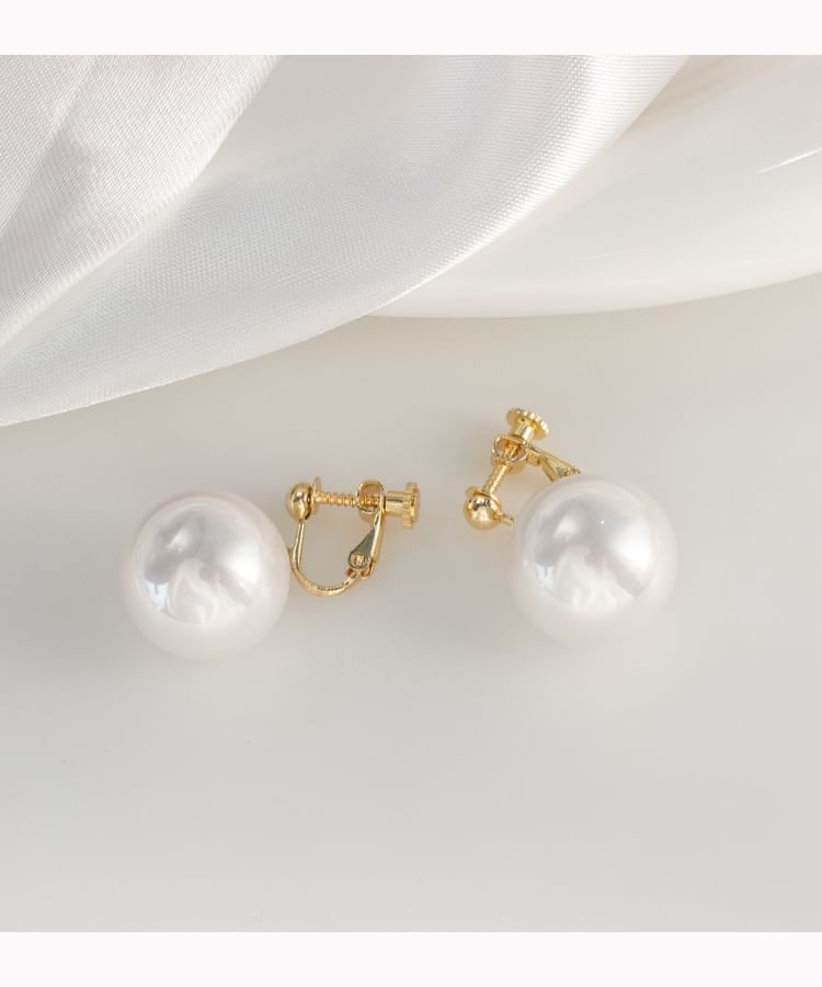 Earring Clip-On Pearl / Drop Faux