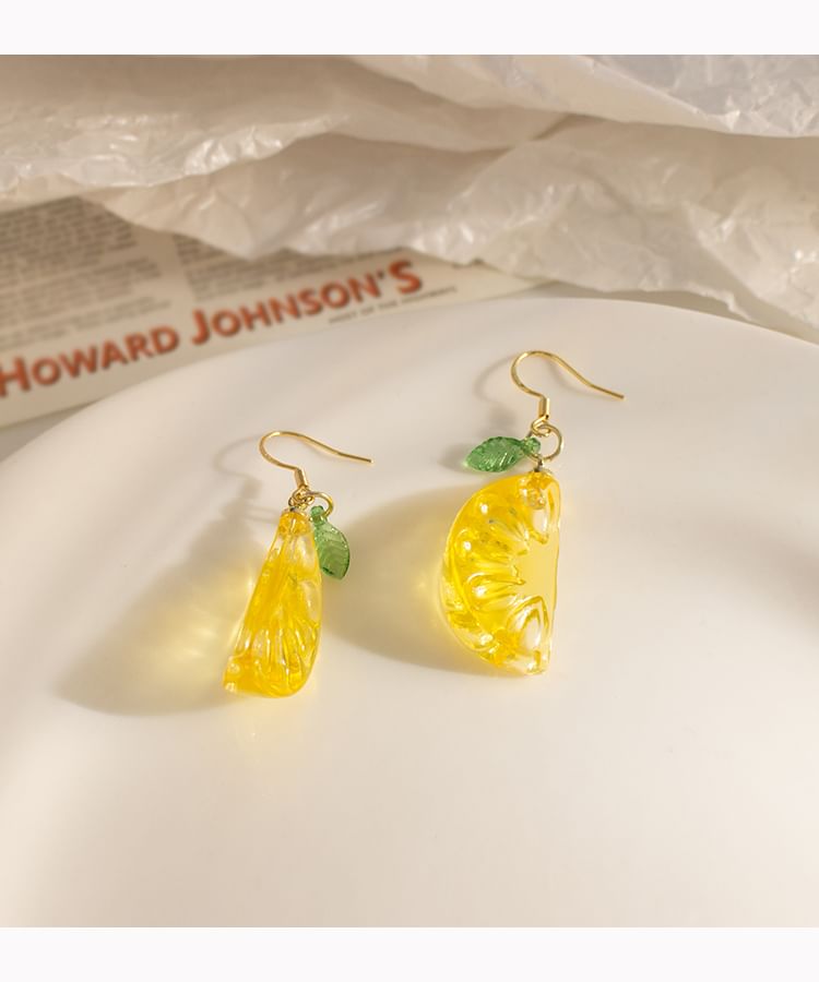 Earring Lemon Clip-On Drop /