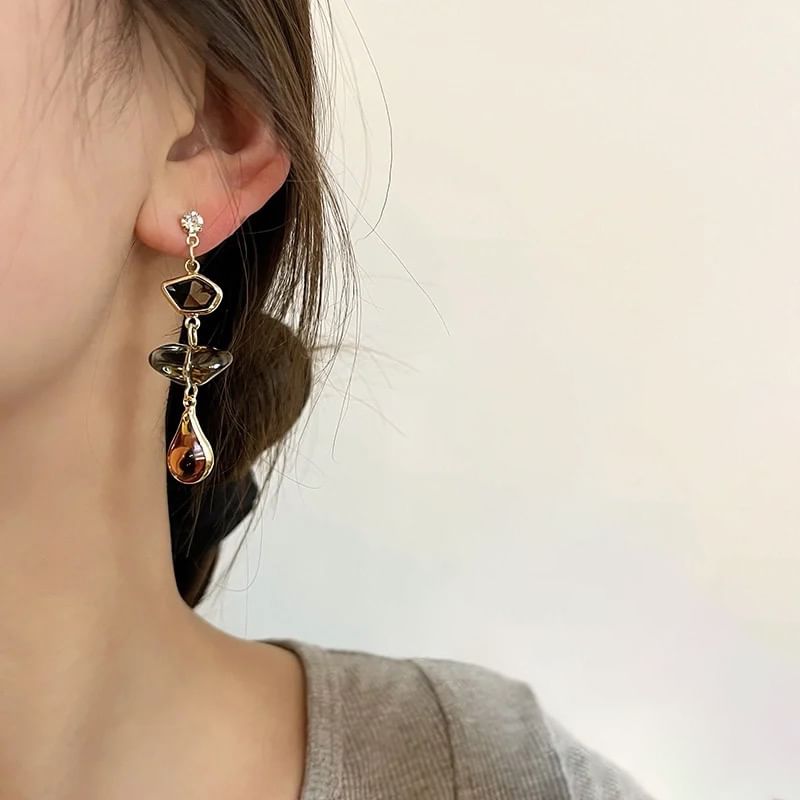 Earring / Geometry Drop Clip-On