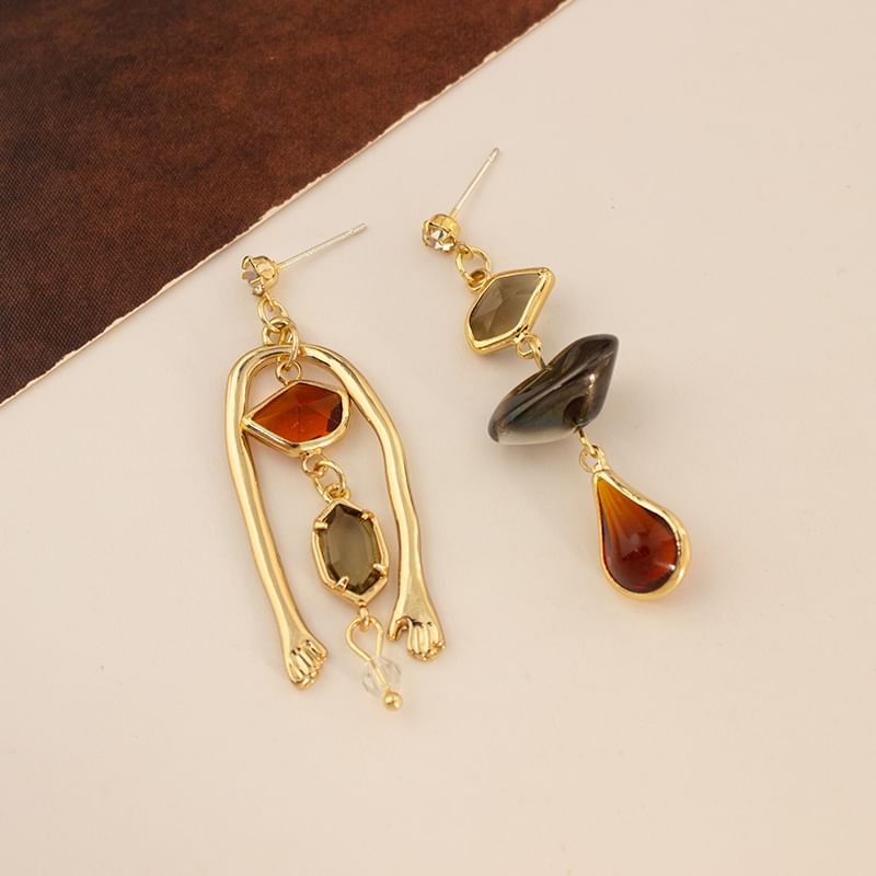 Earring / Geometry Drop Clip-On