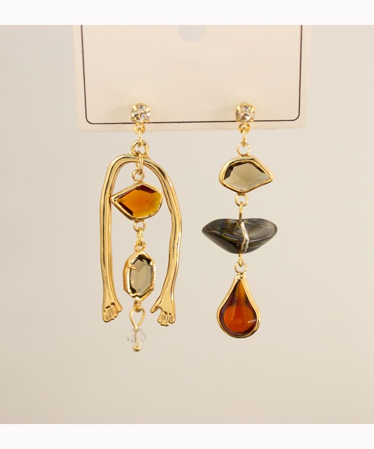 Earring / Geometry Drop Clip-On