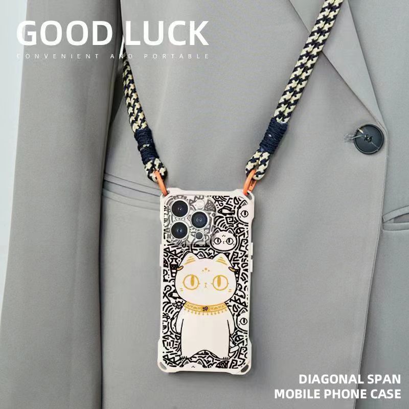 Phone Strap Set Case Cat Lanyard /