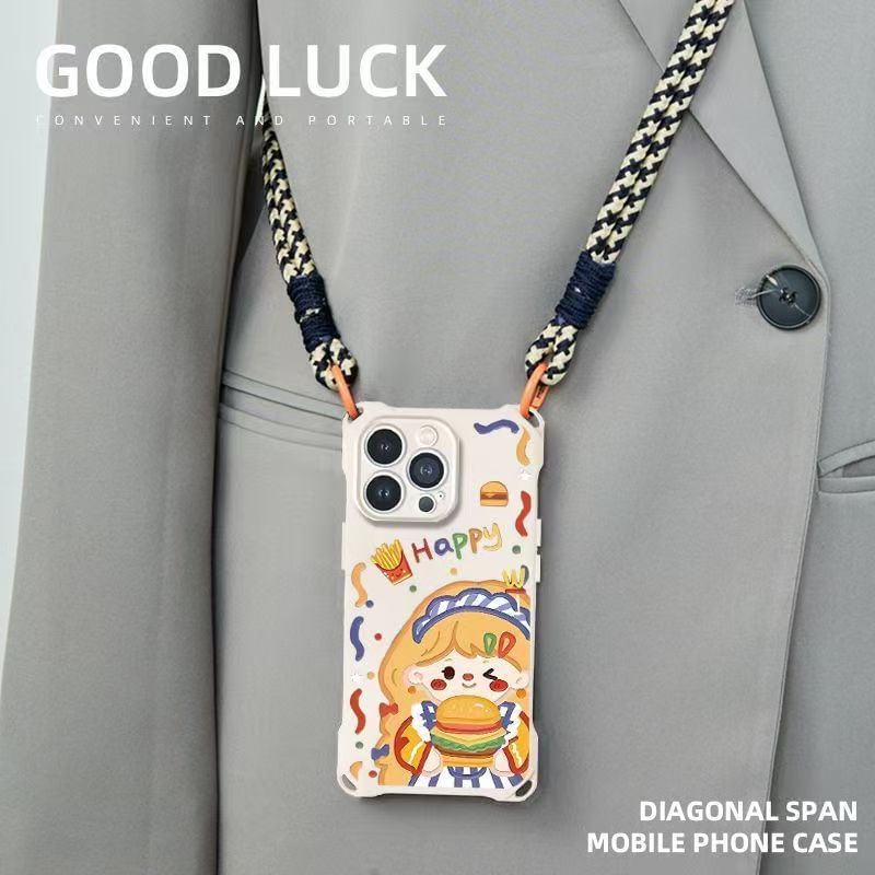 Burger Girl Case Lanyard Strap Phone / Set