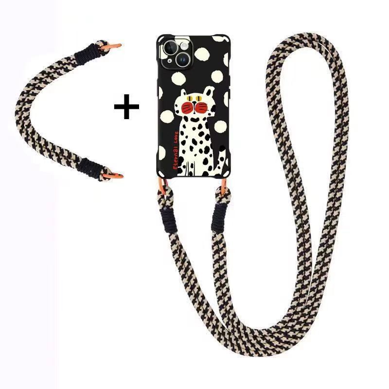 / Cat Lanyard Phone Case Strap Set