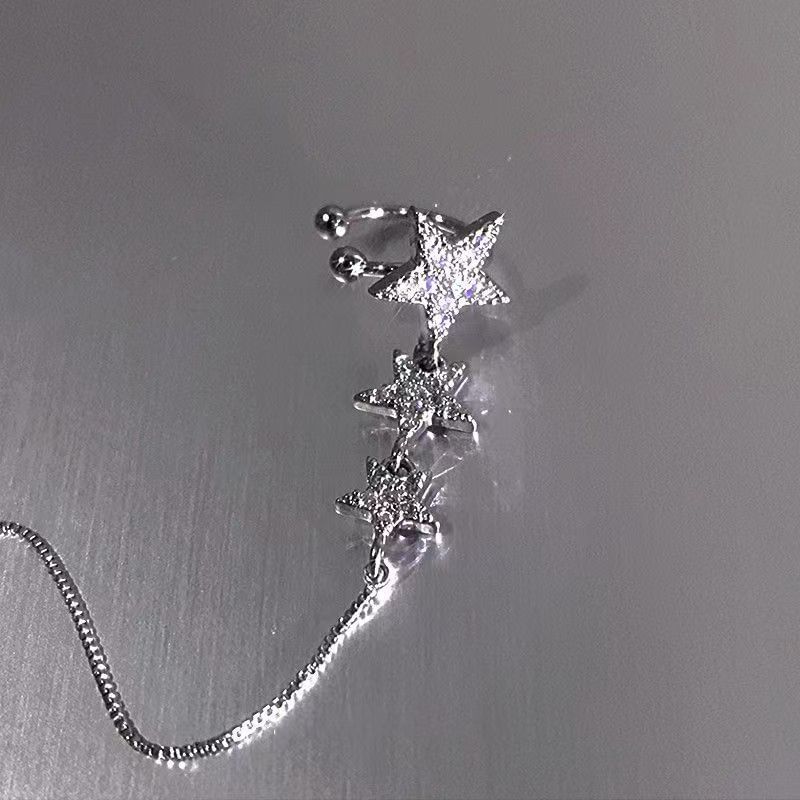 Cuff Earring Chained Star