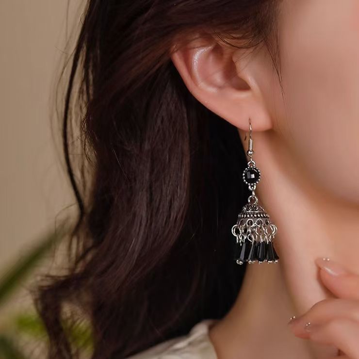 Dangle Beaded Earring Gemstone