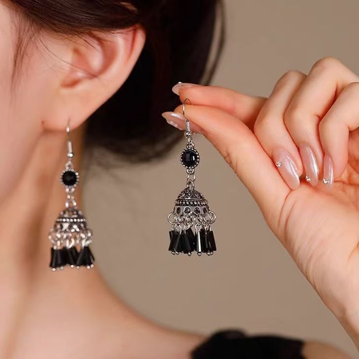 Dangle Beaded Earring Gemstone