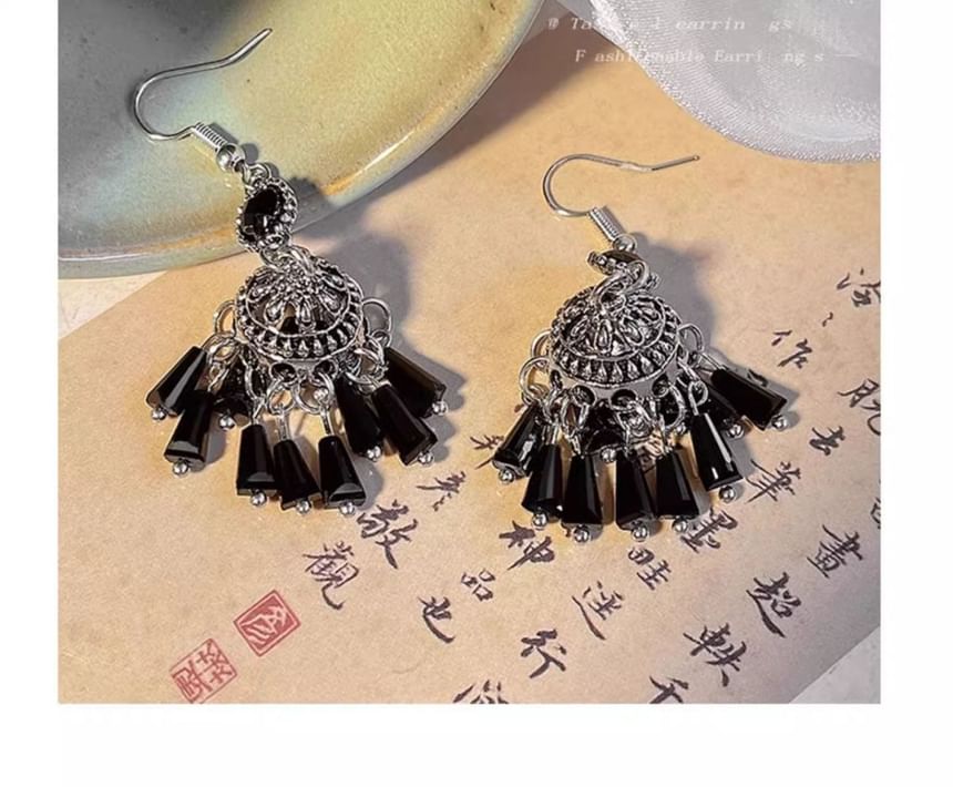 Dangle Beaded Earring Gemstone