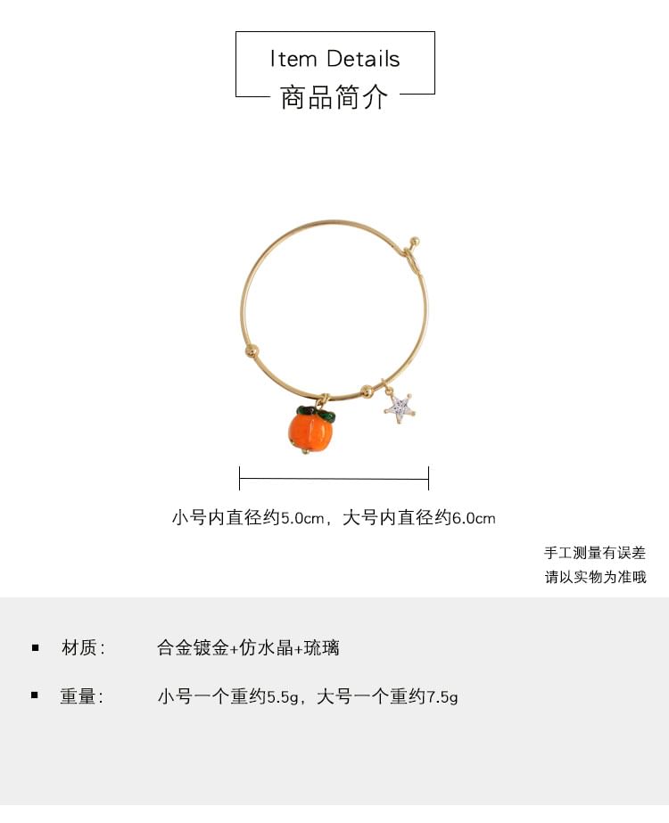 Pendant (Various Designs) Fruit Bangle Alloy