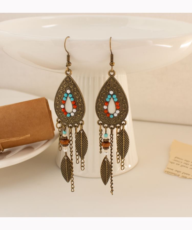 Cuff Designs) Ear Alloy Chandelier (Various Earring Leaf /