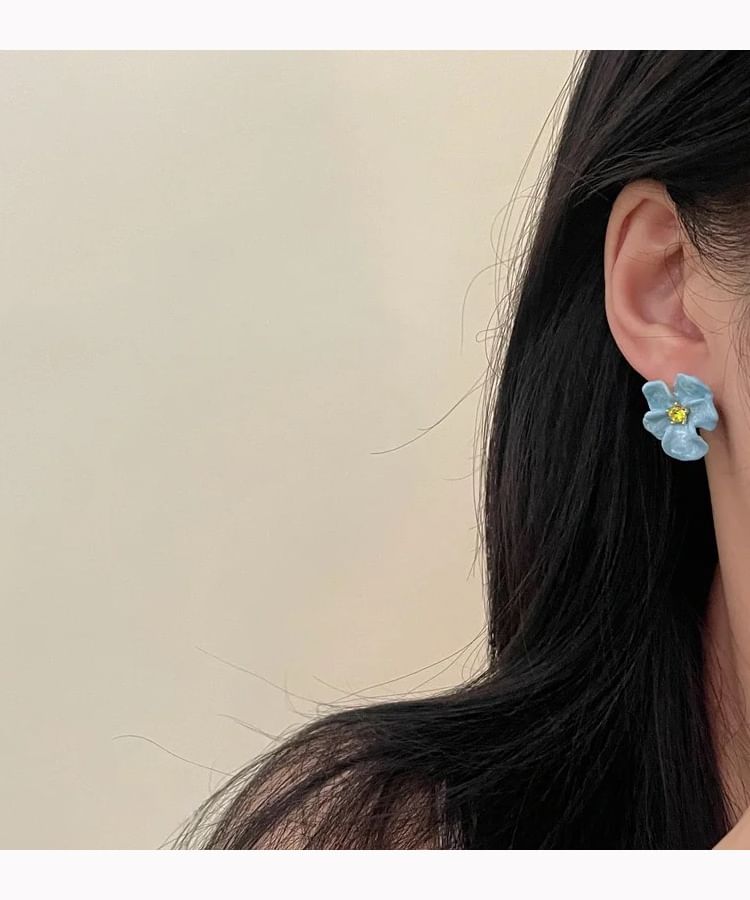 Alloy Earring / Floral Stud Ear Glaze Cuff