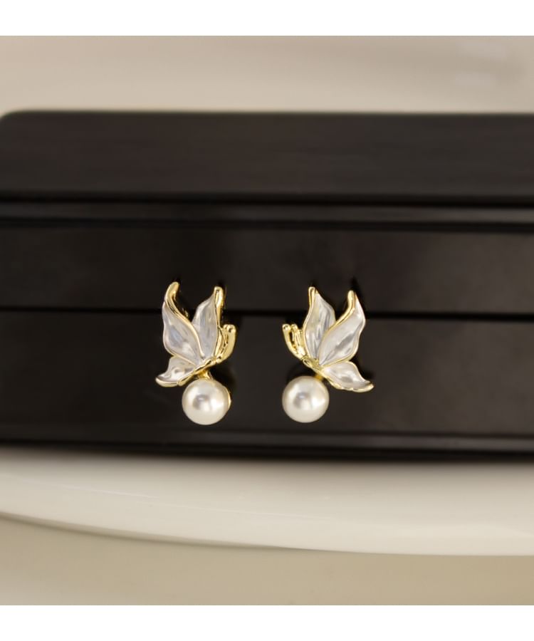 Earring Faux Alloy Butterfly Pearl / Cuff Drop Ear