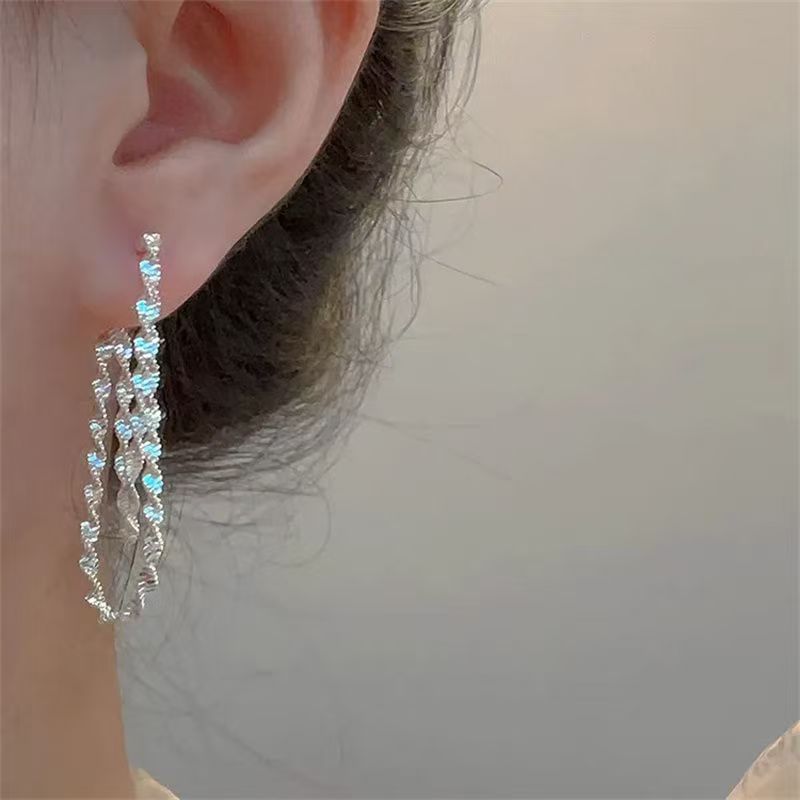 Alloy Helical Layered Earring Hoop