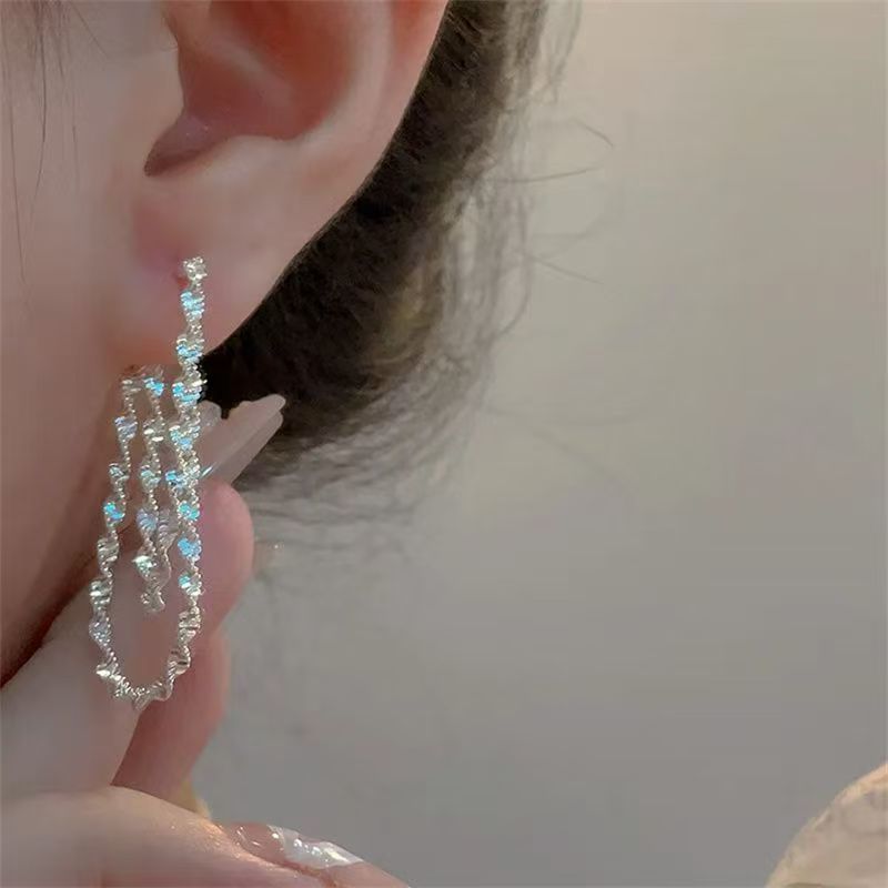 Alloy Helical Layered Earring Hoop