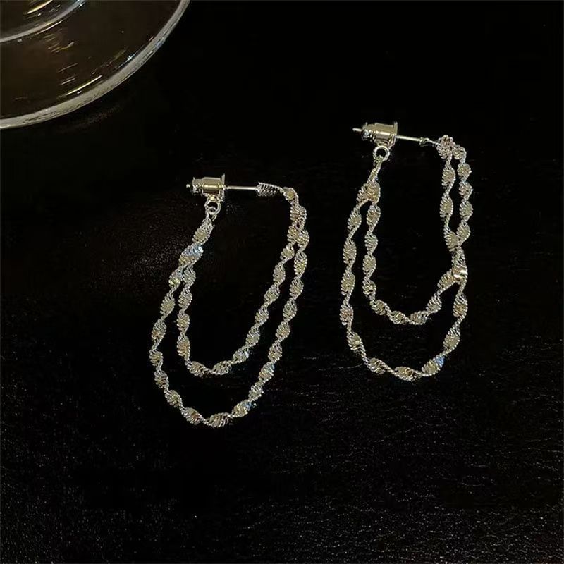 Alloy Helical Layered Earring Hoop
